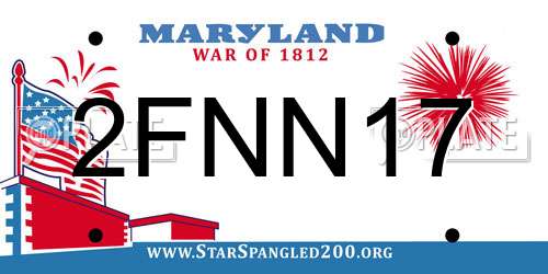 2FNN17 Maryland License Plate