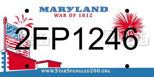 2FP1246 Maryland License Plate