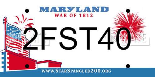 2FST40 Maryland License Plate