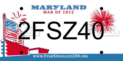 2FSZ40 Maryland License Plate