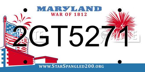 2GT5271 Maryland License Plate