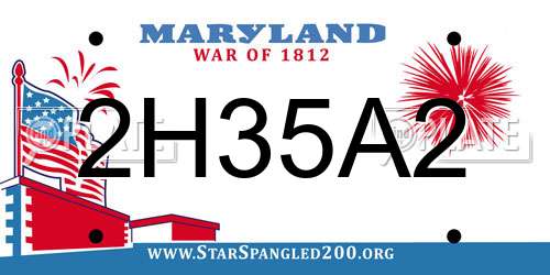 2H35A2 Maryland License Plate