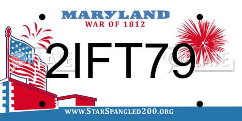 2IFT79 Maryland License Plate