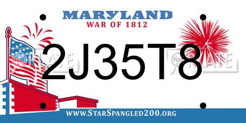 2J35T8 Maryland License Plate