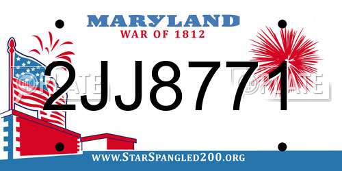 2JJ8771 Maryland License Plate