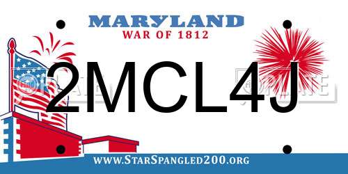 2MCL4J Maryland License Plate