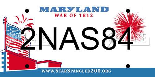 2NAS84 Maryland License Plate