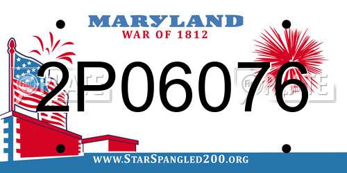 2P06076 Maryland License Plate