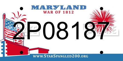 2P08187 Maryland License Plate