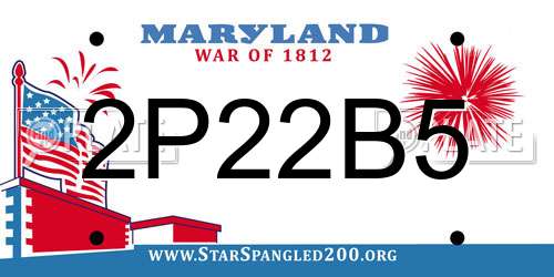 2P22B5 Maryland License Plate