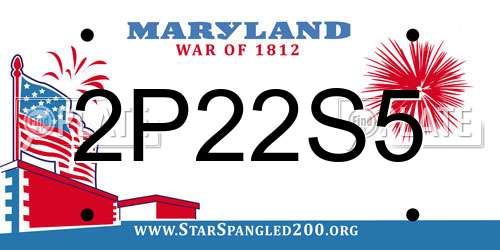 2P22S5 Maryland License Plate