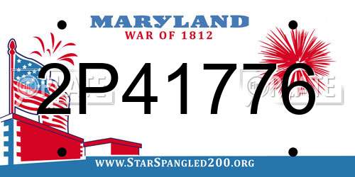 2P41776 Maryland License Plate
