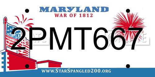 2PMT667 Maryland License Plate