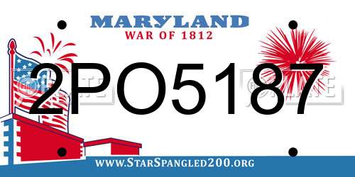 2PO5187 Maryland License Plate