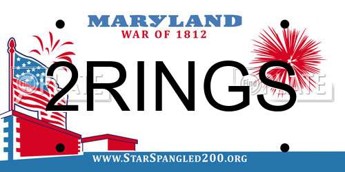 2RINGS Maryland License Plate