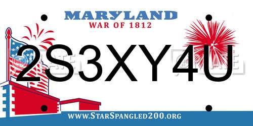 2S3XY4U Maryland License Plate