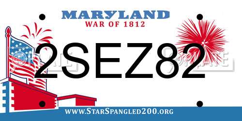 2SEZ82 Maryland License Plate