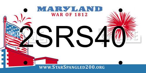 2SRS40 Maryland License Plate