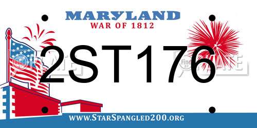 2ST176 Maryland License Plate