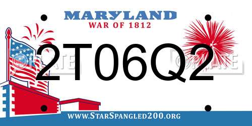 2T06Q2 Maryland License Plate