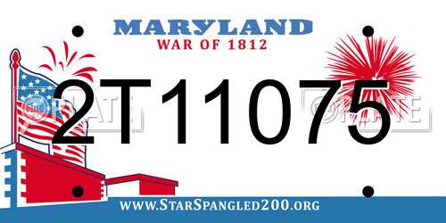 2T11075 Maryland License Plate