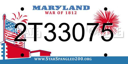 2T33075 Maryland License Plate