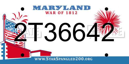 2T36642 Maryland License Plate