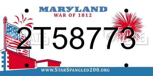 2T58773 Maryland License Plate