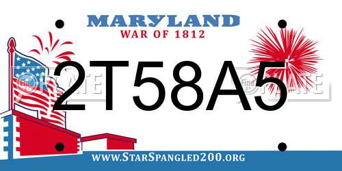 2T58A5 Maryland License Plate