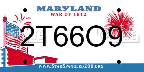 2T66O9 Maryland License Plate
