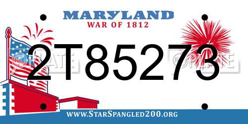 2T85273 Maryland License Plate