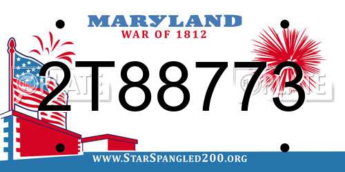 2T88773 Maryland License Plate