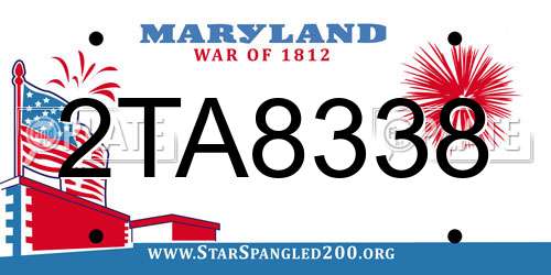 2TA8338 Maryland License Plate