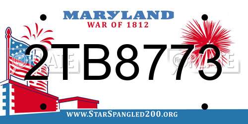 2TB8773 Maryland License Plate