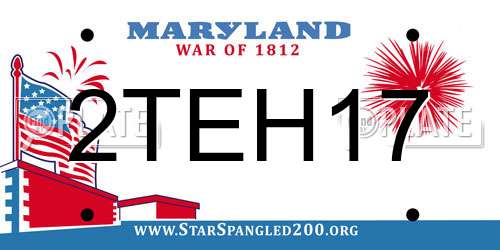 2TEH17 Maryland License Plate