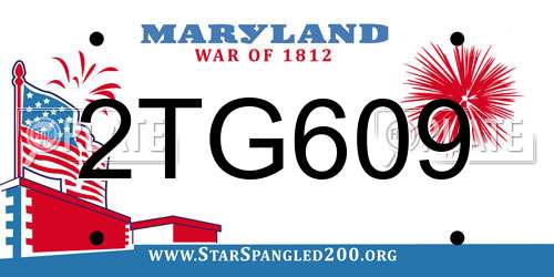 2TG609 Maryland License Plate