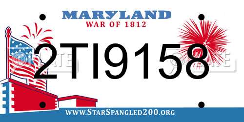 2TI9158 Maryland License Plate