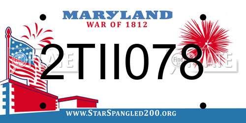 2TII078 Maryland License Plate