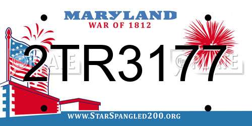 2TR3177 Maryland License Plate