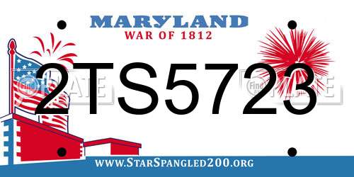 2TS5723 Maryland License Plate