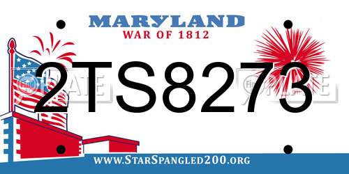 2TS8273 Maryland License Plate