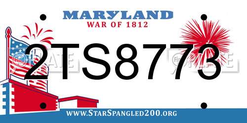 2TS8773 Maryland License Plate