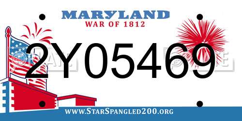 2Y05469 Maryland License Plate