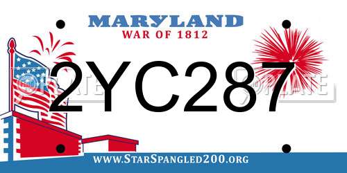 2YC287 Maryland License Plate