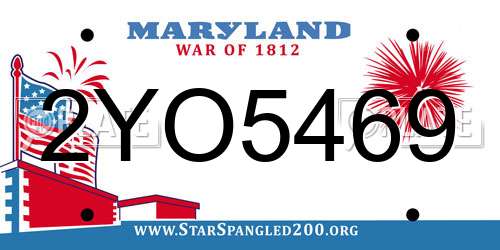 2YO5469 Maryland License Plate