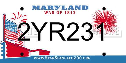 2YR231 Maryland License Plate