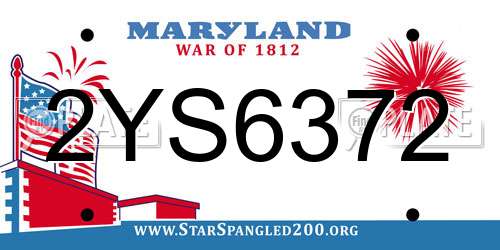 2YS6372 Maryland License Plate
