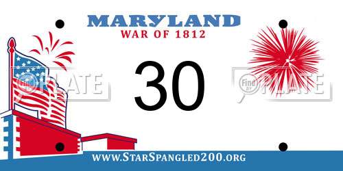 30 Maryland License Plate