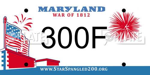 300F Maryland License Plate