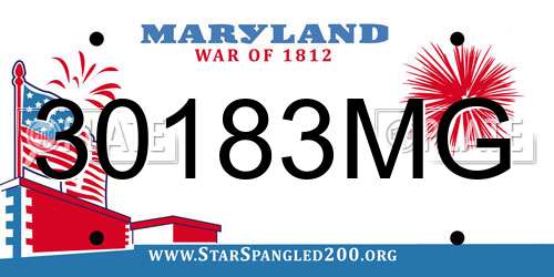 30183MG Maryland License Plate